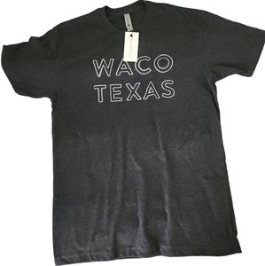 Waco Texas sz Small cotton knit t shirt in dark gray
